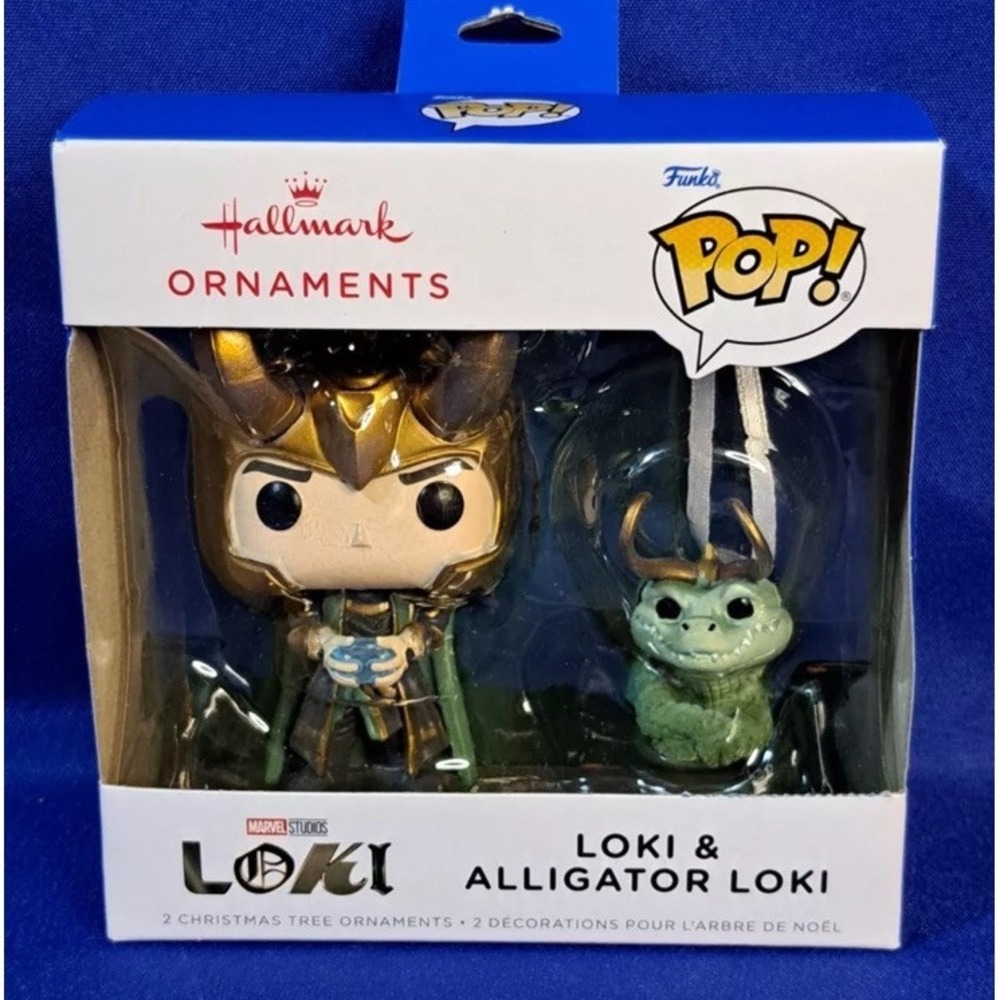 HALLMARK Funko Loki & Alligator Loki Set Marvel Christmas Ornaments NIB